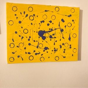 Dottie - 11 x 14 Custom Art - Yellow and Blue
